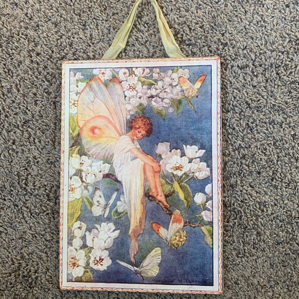 Vintage fairy plaque